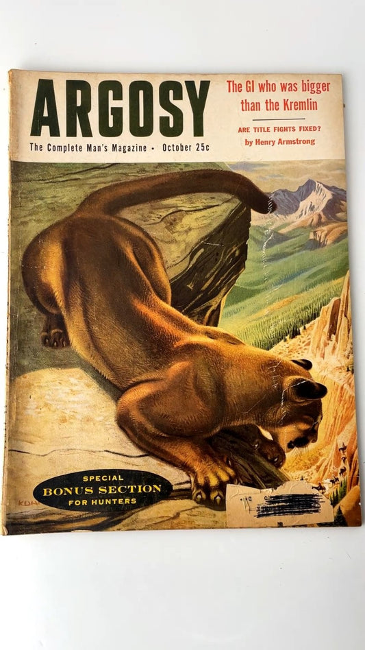 Argosy October 1955 The Complete Man's Magazine Illustrated