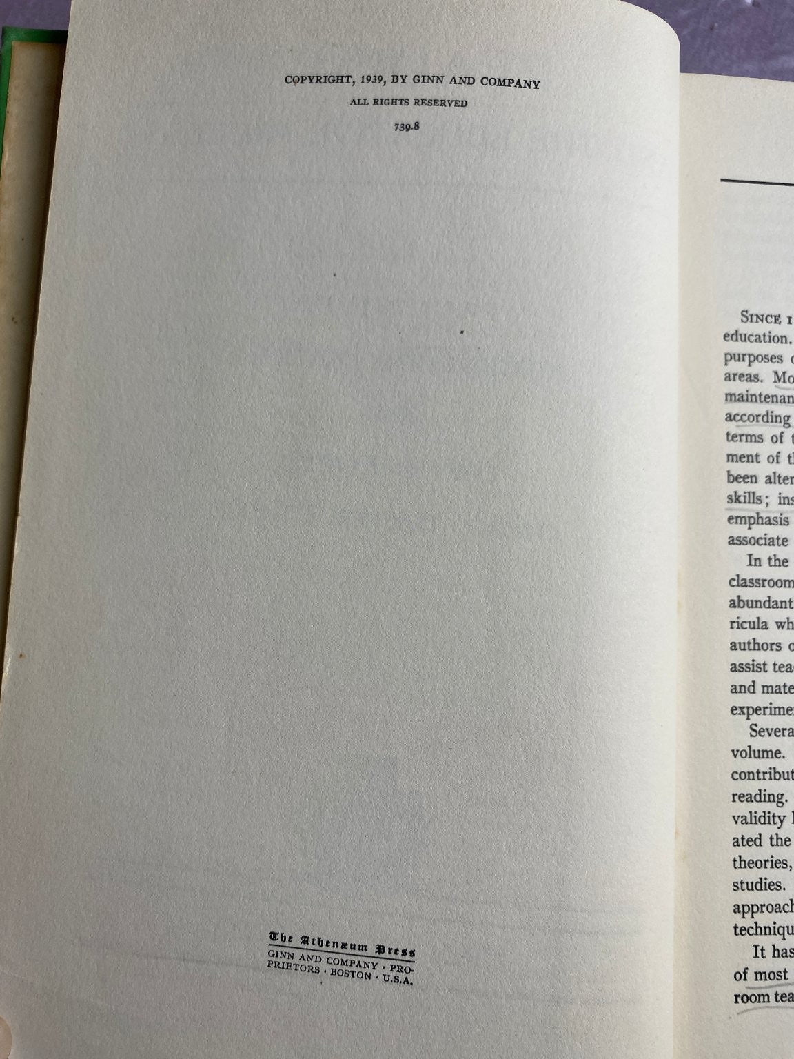 Reading & Educative Process Witty Kopel 1939 Ginn & Co Educational Psychology