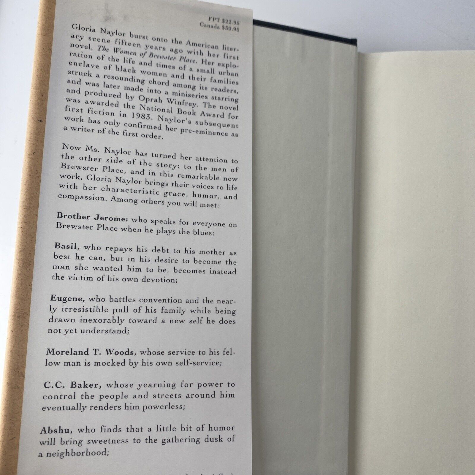 The Men of Brewster Place by Naylor, Gloria First Edition HC/DJ Very Good