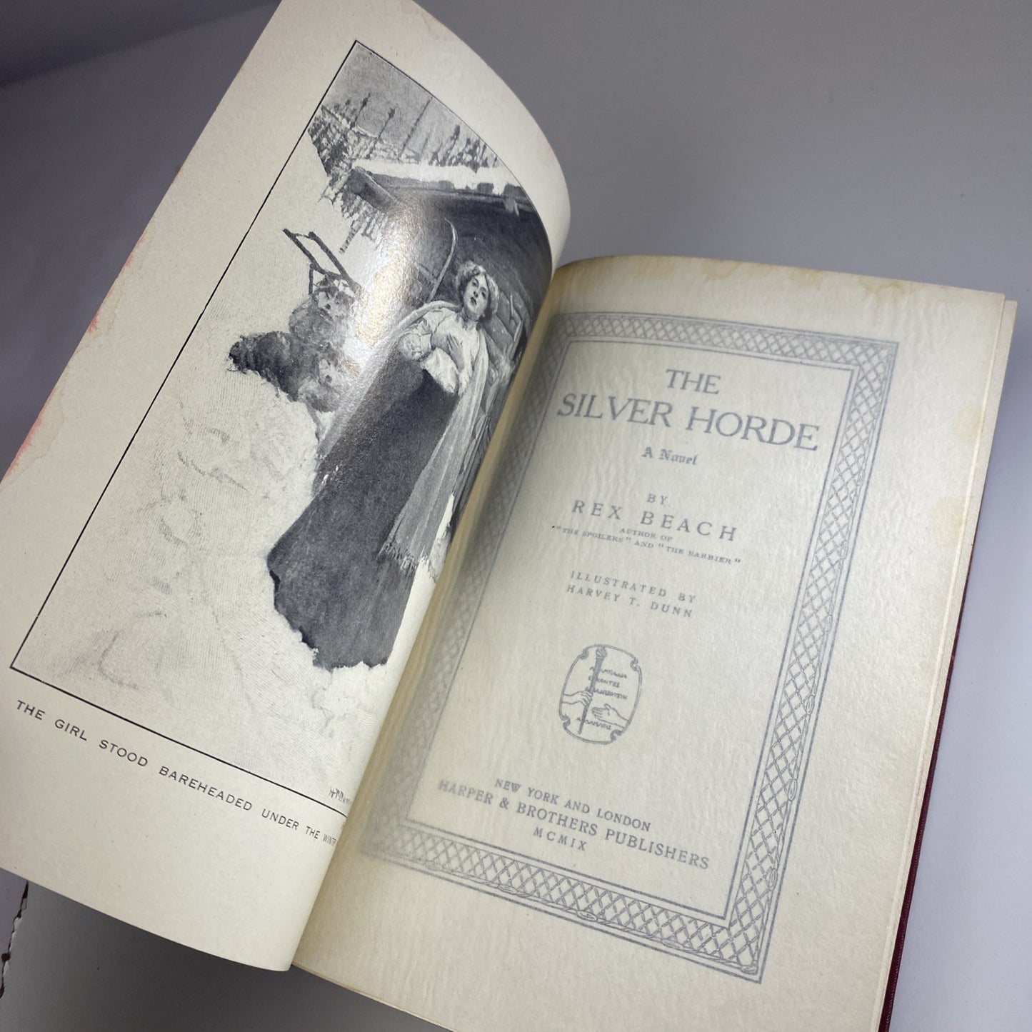 The Silver Horde by Rex Beach 1909 First Edition Illustrated  by Harvey T. Dunn