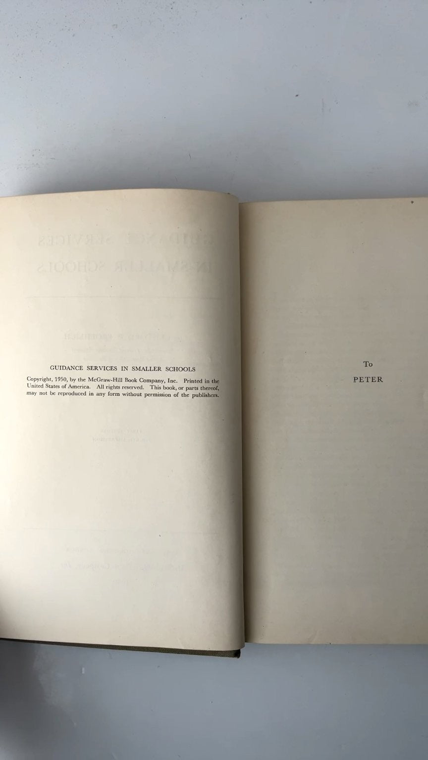 Guidance Services in Smaller Schools by Clifford P. Froehlich 1950 First Edition