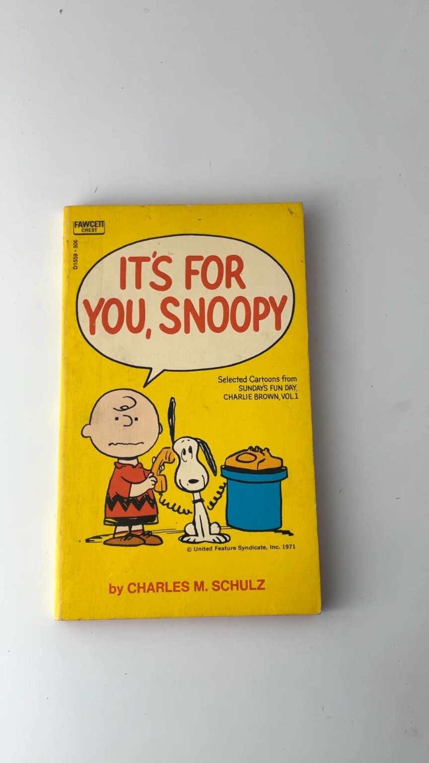 It's for You Snoopy by Charles M. Schulz 1971 Illustrated Fawcett Crest