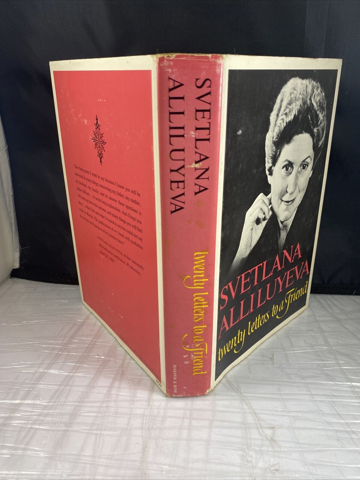 TWENTY LETTERS TO A FRIEND- Svetlana Alliluyeva- Josef Stalin's Daughter HC LN