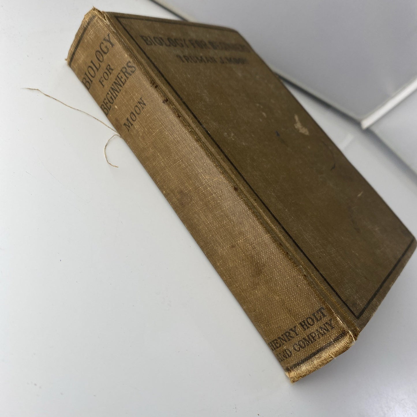 Biology For Beginners textbook by Truman J. Moon 1921 1924 antique vintage