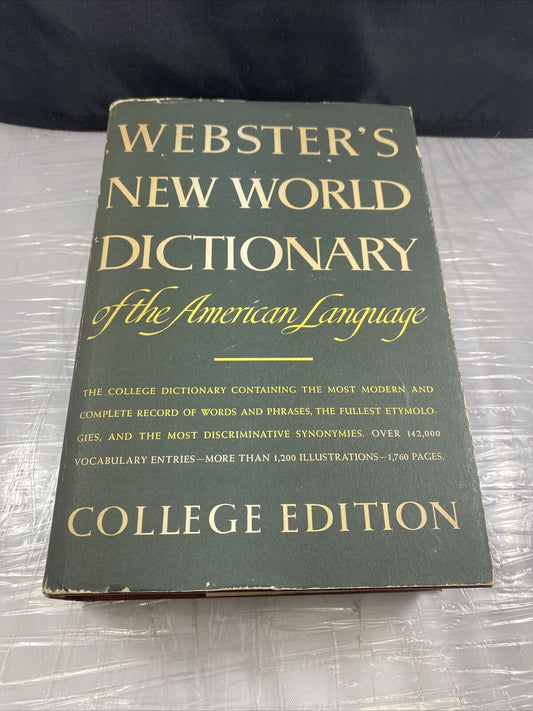 Webster's New World Dictionary Of The American Language College Edition 1958 50s