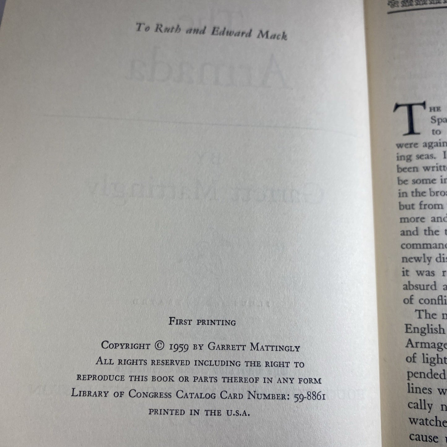 Historical Fiction, The Armada by Garrett Mattingly (1959, Hardcover First Print