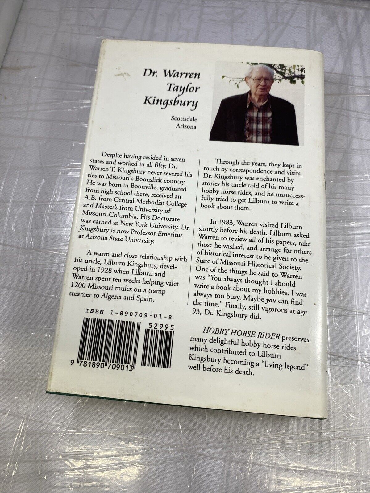 Hobby Horse Rider : From the Writings of Lilburn Adkin Kingsbury Memoir Biograph