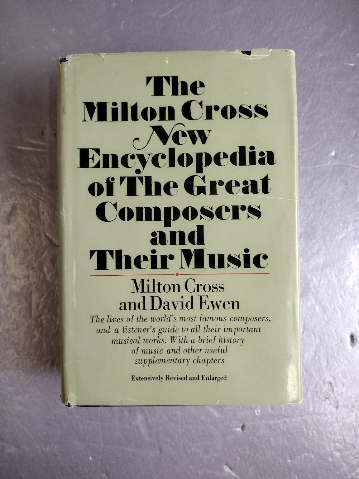 Milton Cross New Encyclopedia Great Composers & Their Music 1969 Vol 1 Doubleday