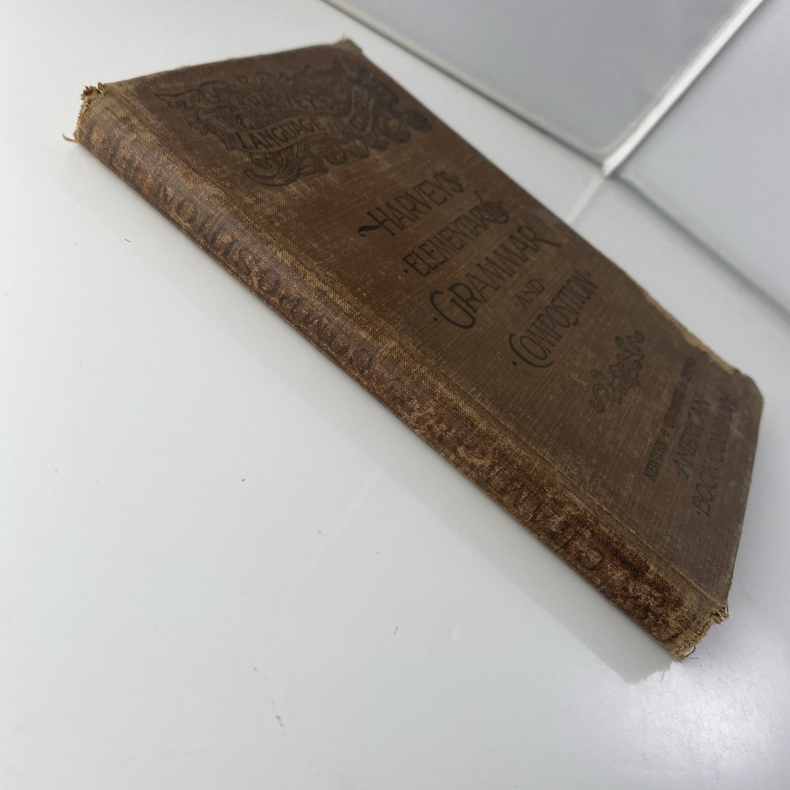Harvey's Elementary Grammar and Composition Reader 1880 Antique Textbook English