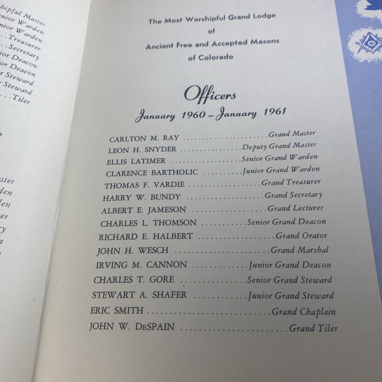 Denver Colorado Freemasonry: History of Columbine Lodge No. 147 - David Rayor
