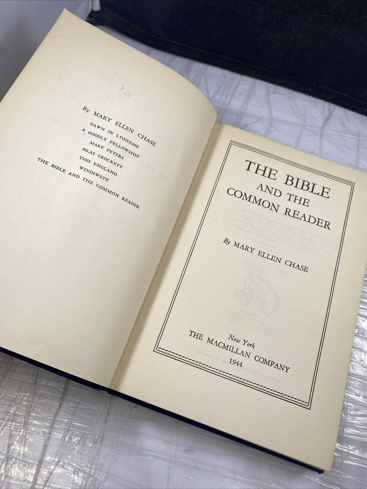 The Bible and the Common Reader Mary Chase Antique Book HC First Printing 1944