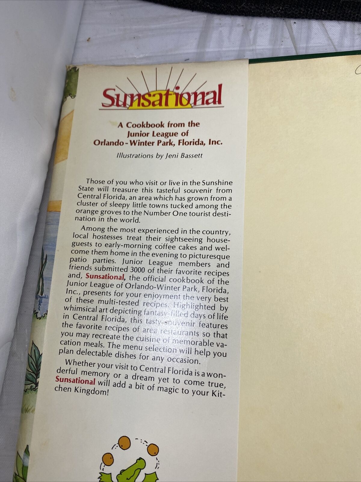 SUNSATIONAL A Cookbook by the Junior League of Orlando Vintage 80s First Print!