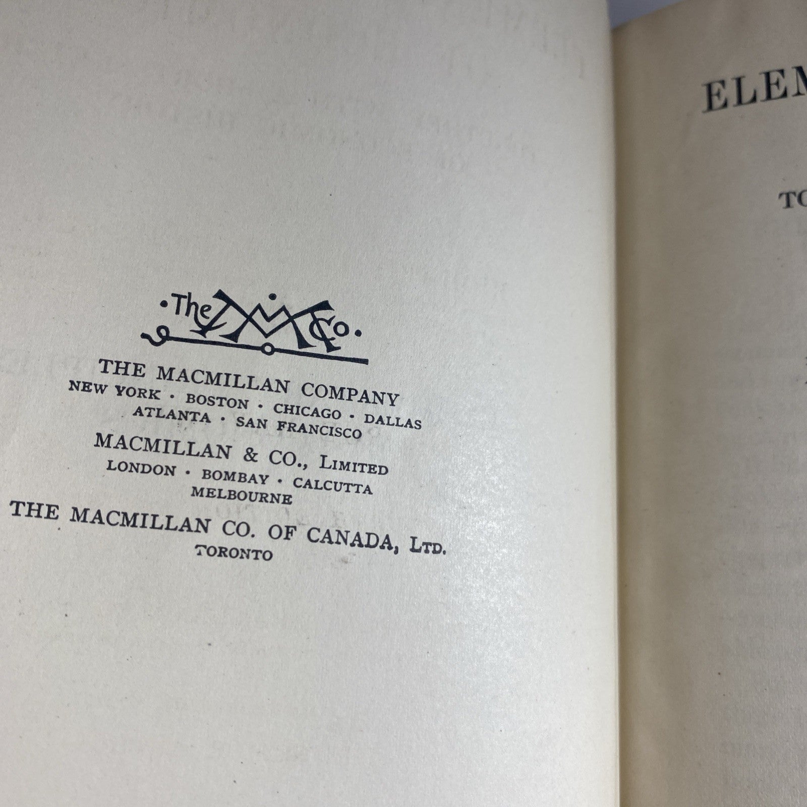 Antique Elementary Principles of Economics by Ely & Wicker 1926 New Edition