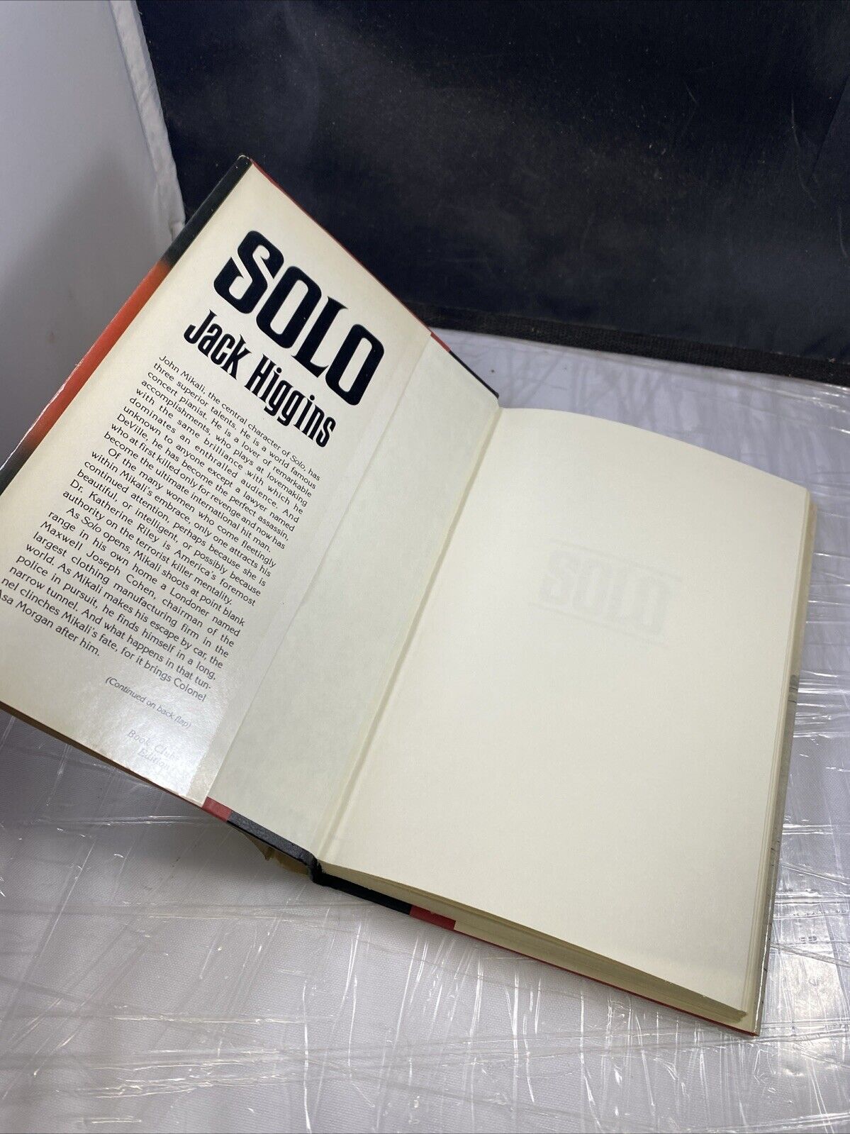 Jack Higgins Solo Hardcover with Dust Jacket 1980 Book Club Edition GOOD VTG
