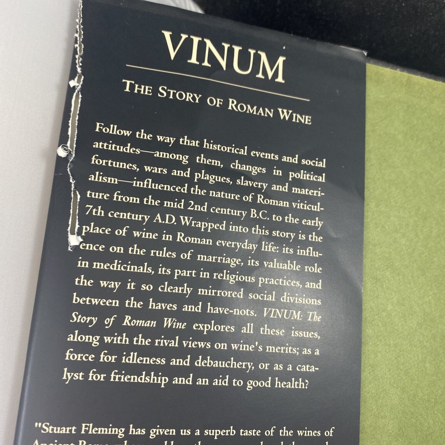 Vinum The Story of Roman Wine HBDJ Winemaking History Stuart J. Fleming History