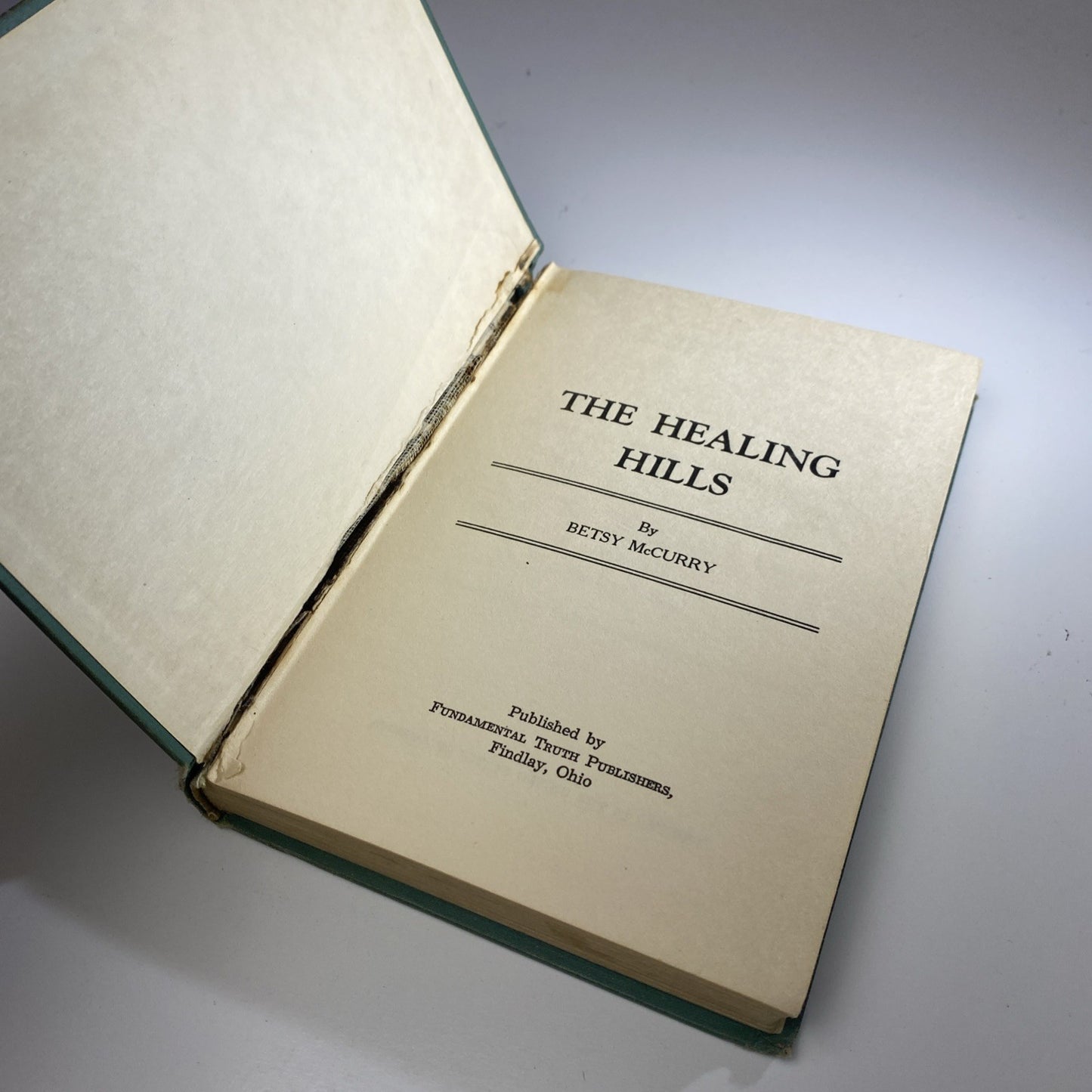 Healing Hills - Betsy McCurry 1941 Good Vintage Historical Fiction Novel