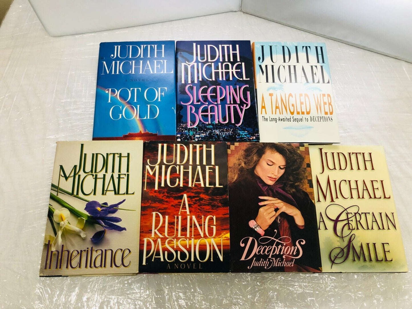 Romance Novels Judith Michael Lot of 7 Hardcover books w DJ. Sleeping Beauty