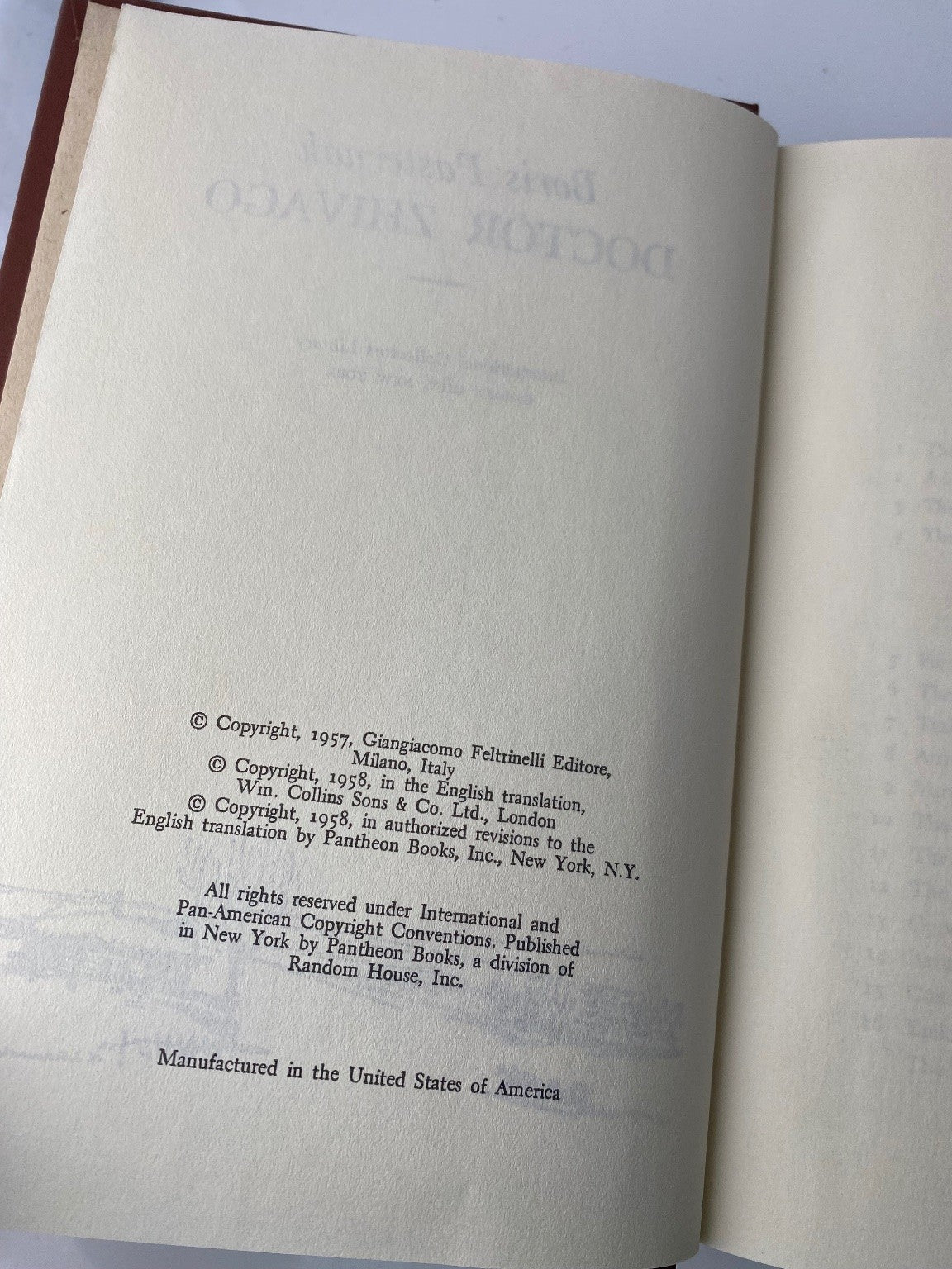 Doctor Zhivago Boris Pasternak 1958 Illustrated Intl Collectors Library
