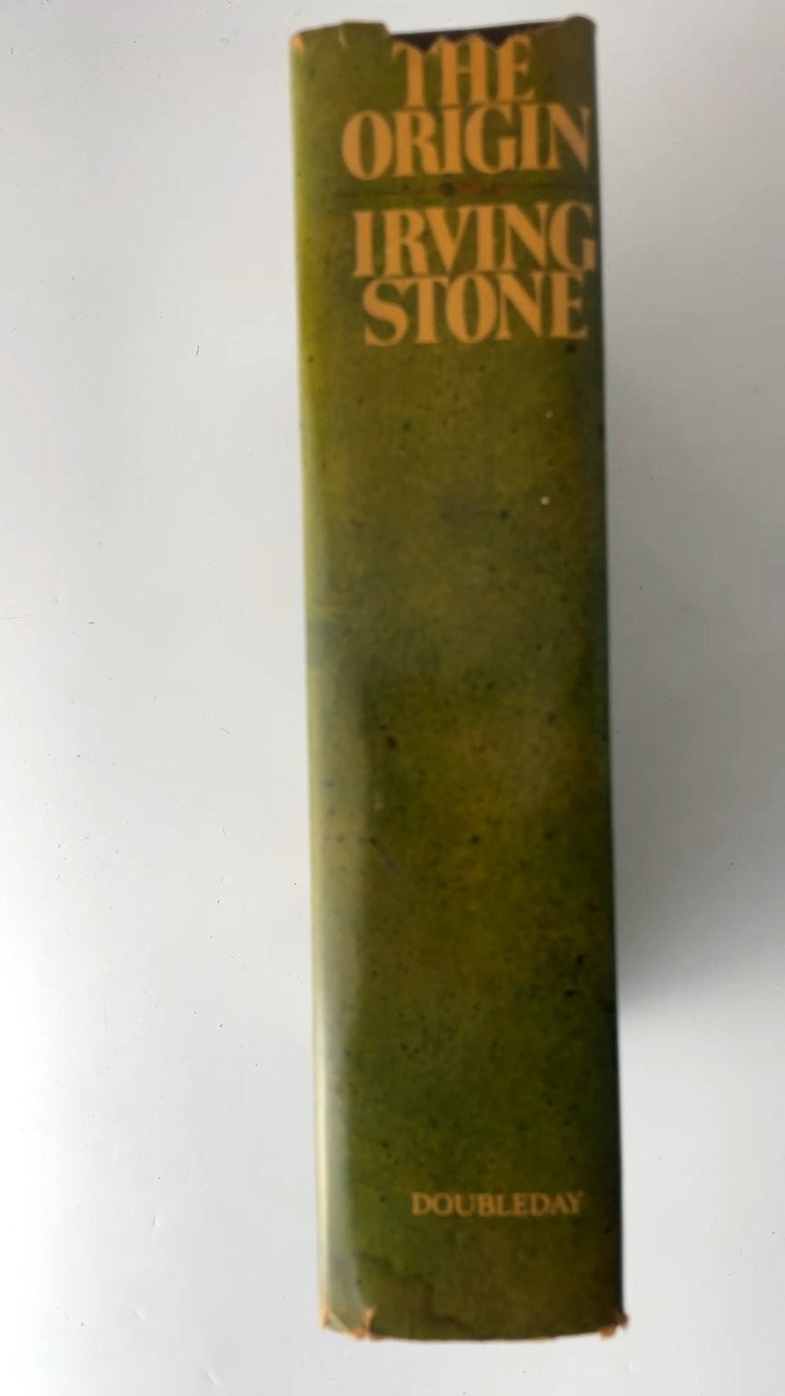 The Origin by Irving Stone 1980 First Edition Biographical Novel