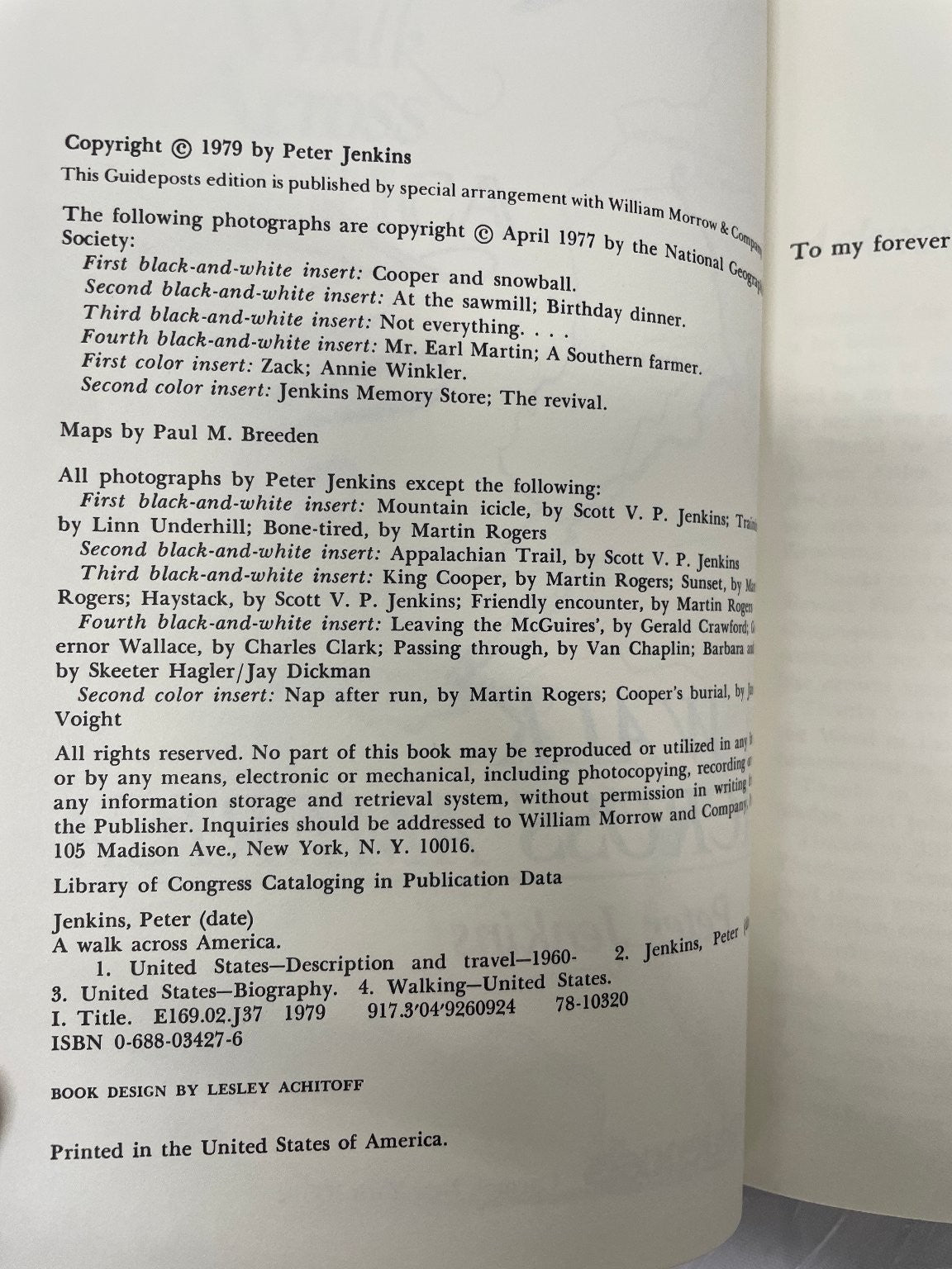 A Walk Across America Peter Jenkins 1979 Illustrated Travel Memoir