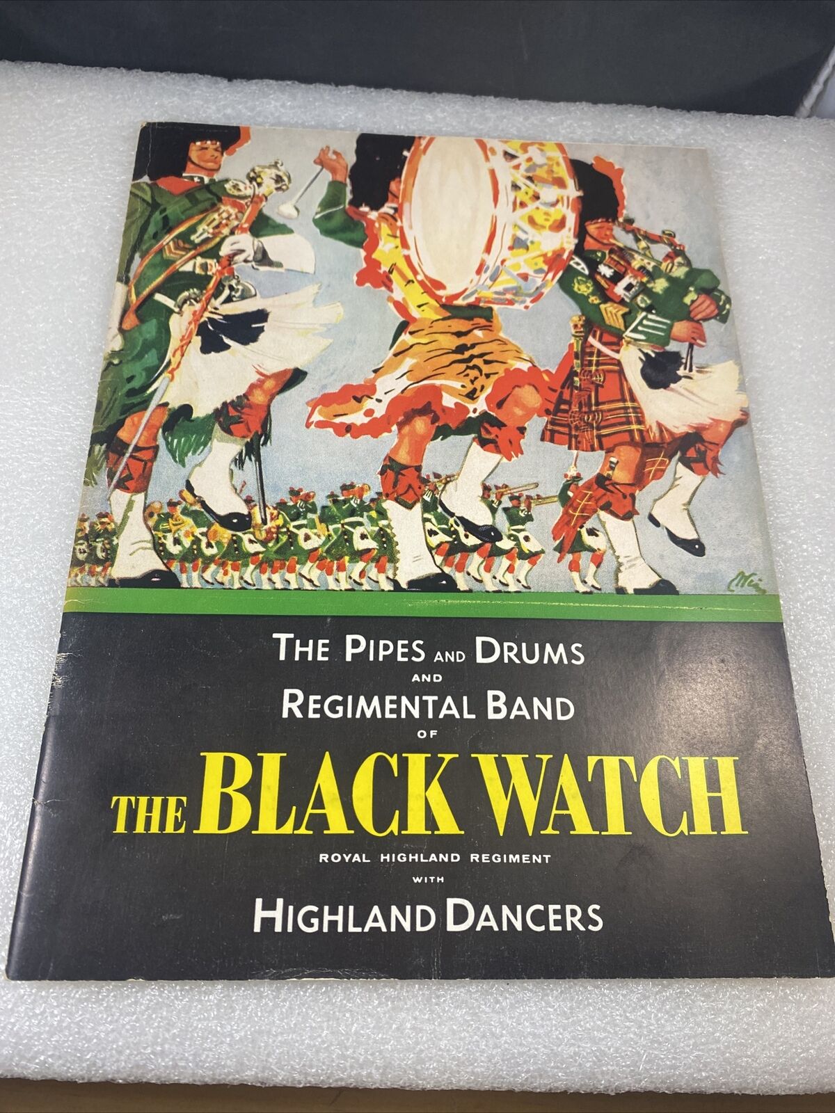 *signed* The Black Watch Bagpipe Band Vintage 60s Program Lot Of 2 See Pics