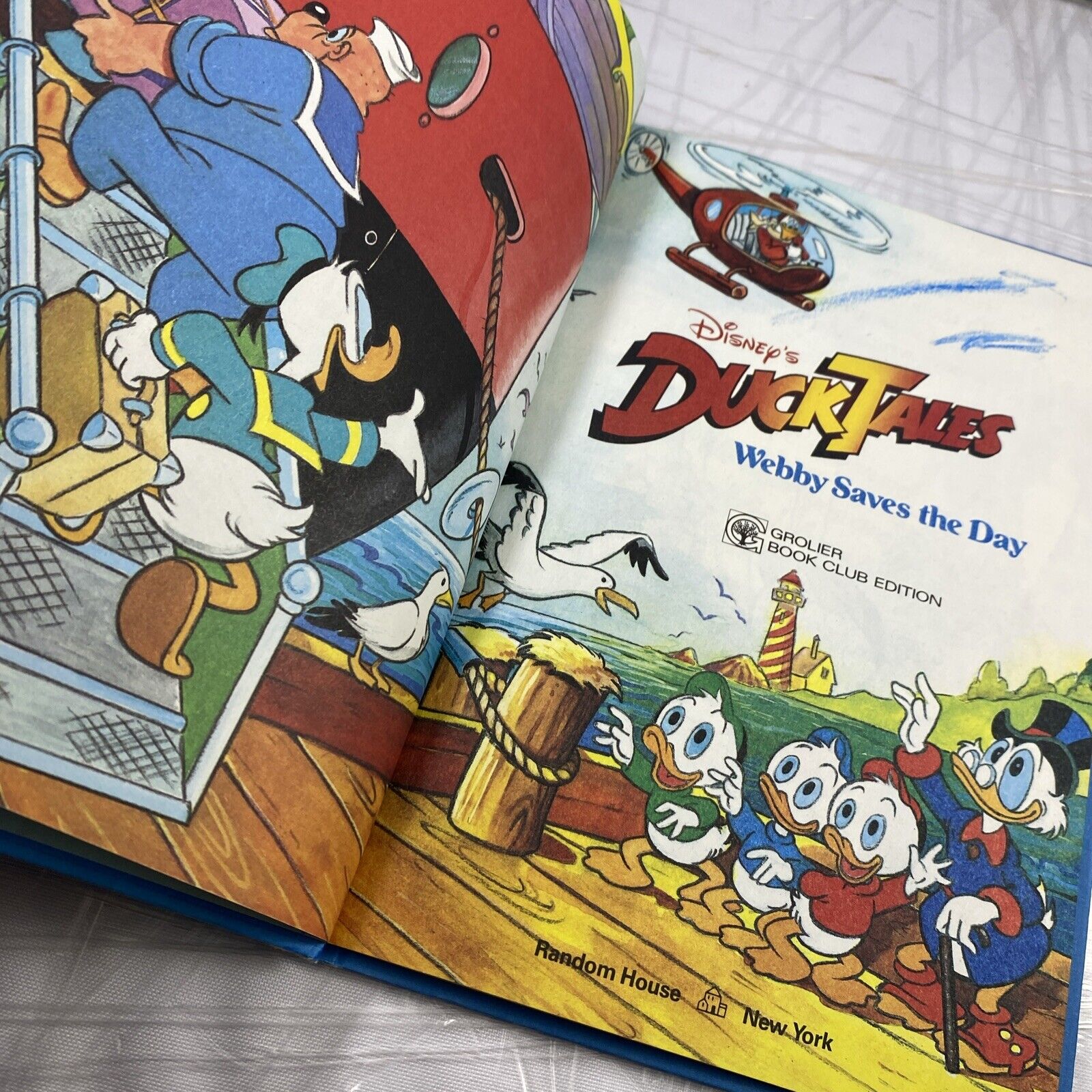 Disney's DUCK TALES Webby Saves the Day Vintage Hardcover Book FIRST PRINTING