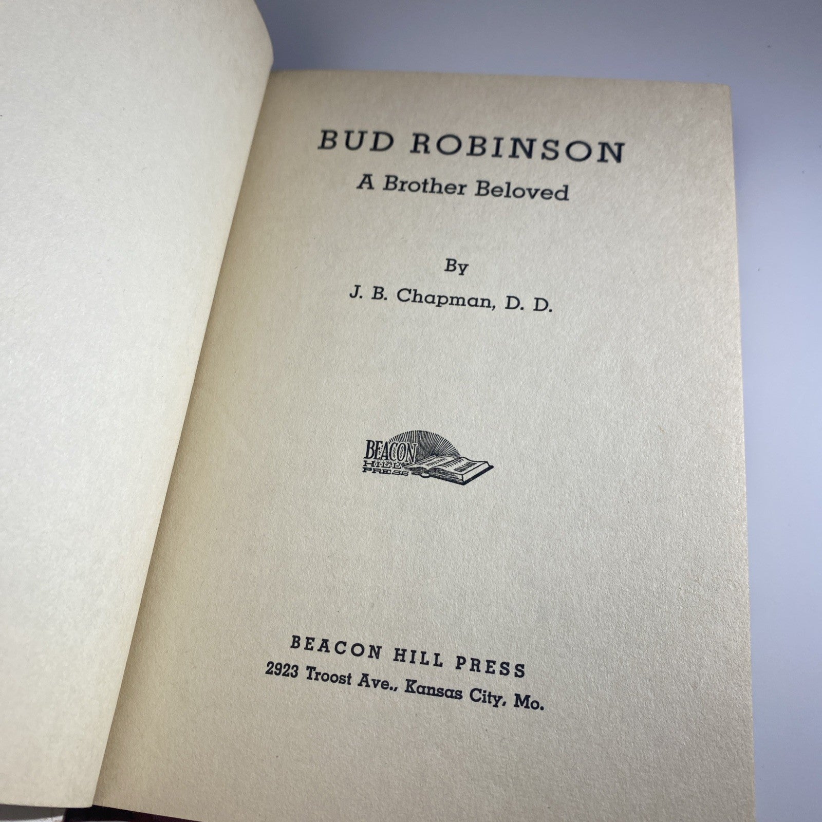 Vintage Rare Biography Christian Bud Robinson a Brother Beloved by J B Chapman