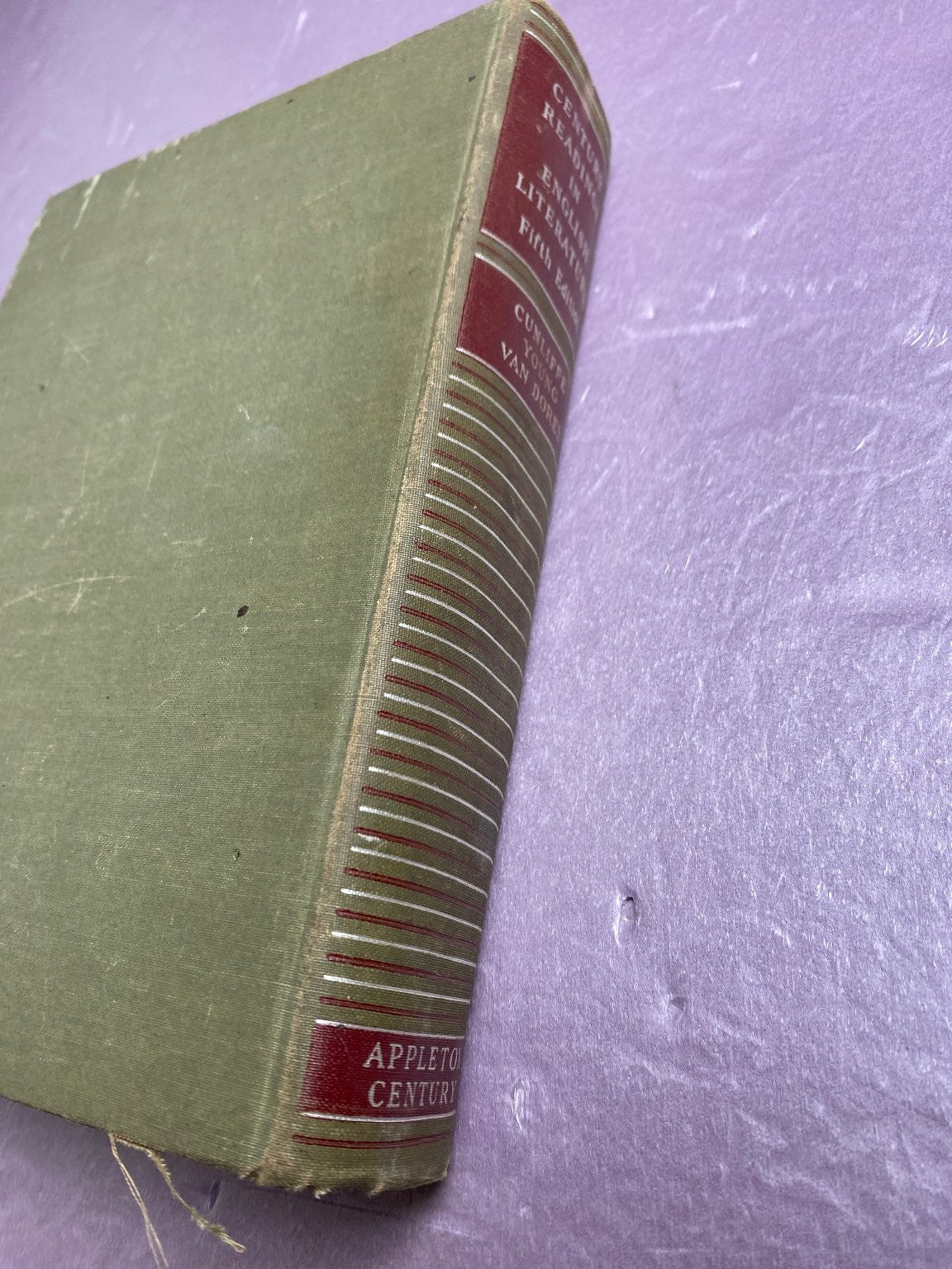 Century Readings English Literature Cunliffe Young Van Doren 1940 Fifth Ed