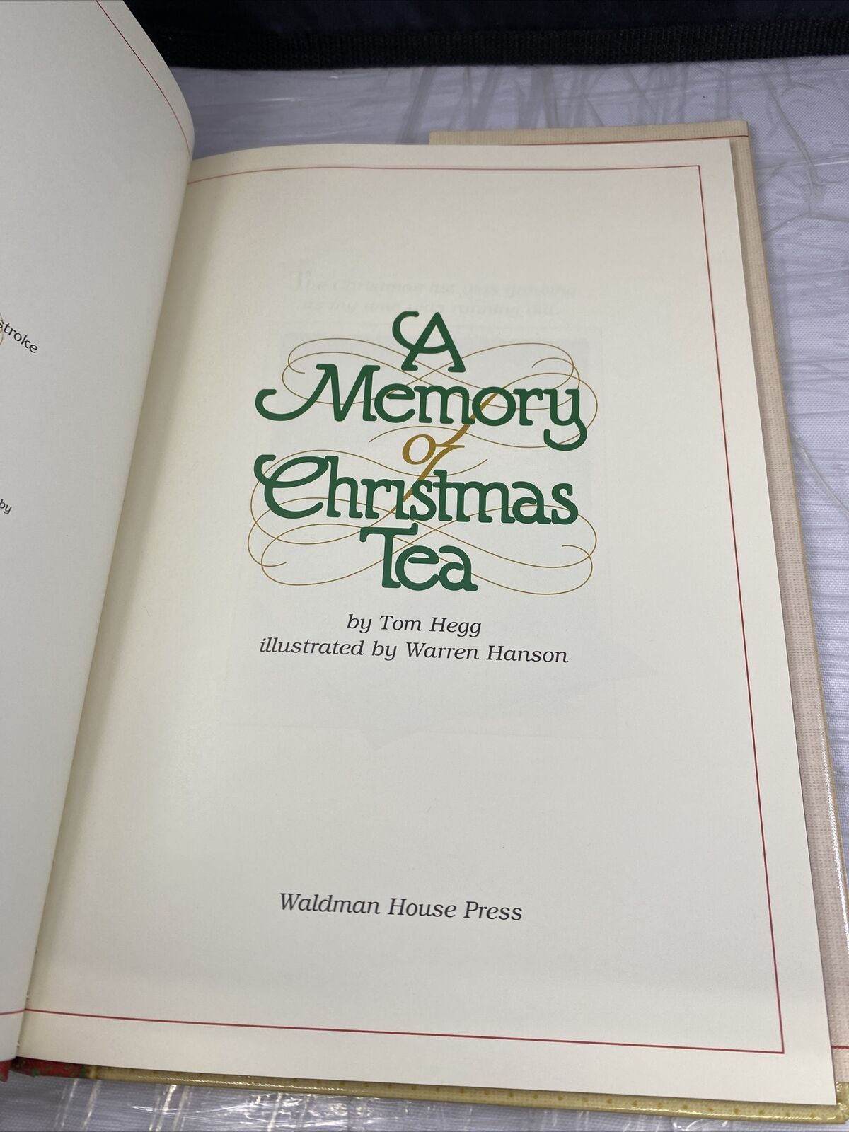 A Memory of Christmas Tea Book Tom Hegg Hardcover NEW Christian Christmas Book