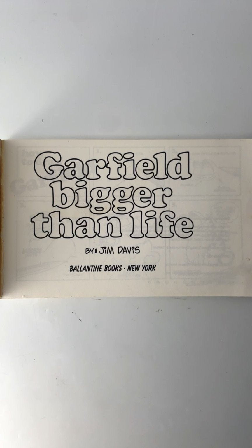 Garfield Bigger Than Life by Jim Davis First Ballantine Books Edition 1981