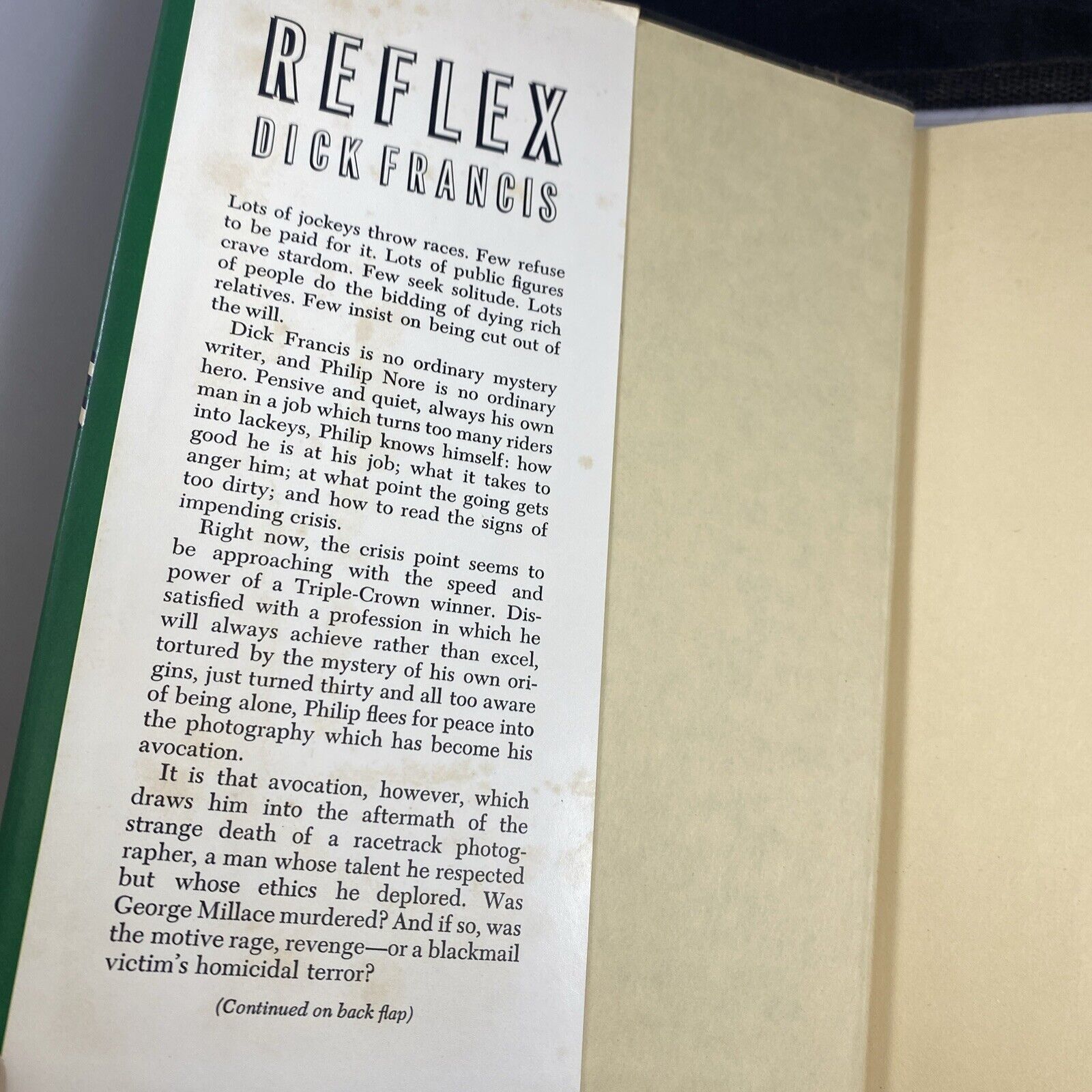 Reflex - a novel by Dick Francis Good BCE, See Pics.