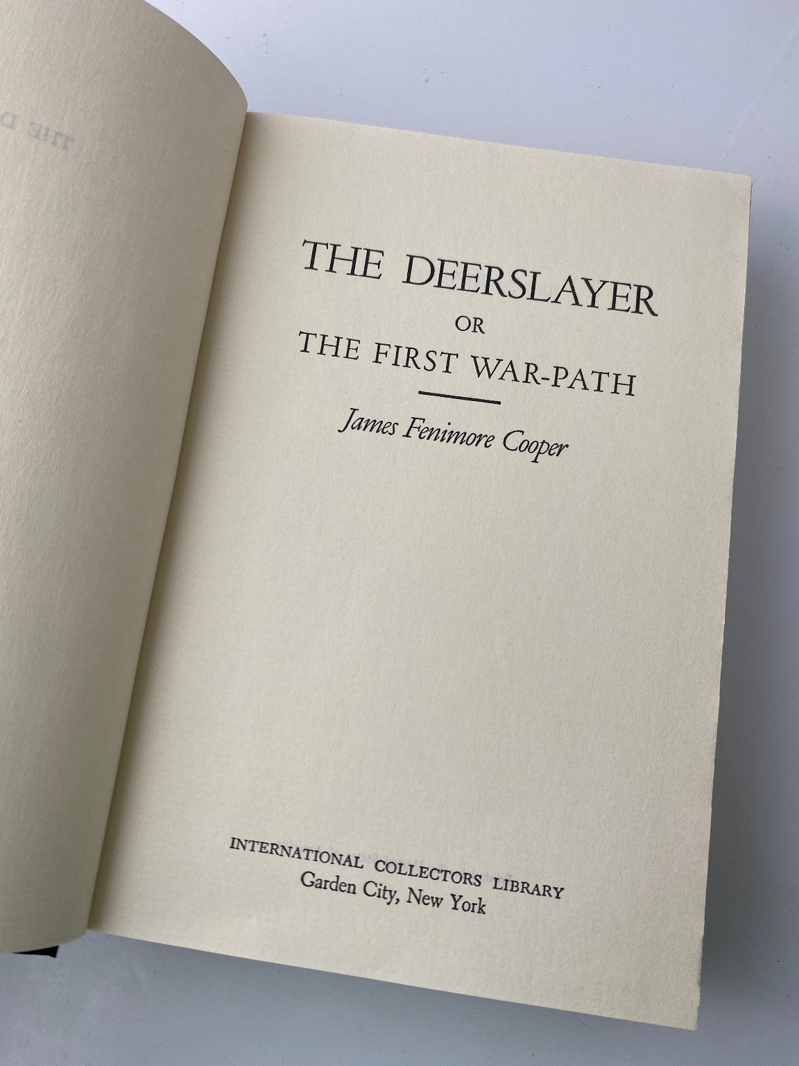 The Deerslayer James Fenimore Cooper International Collectors Library