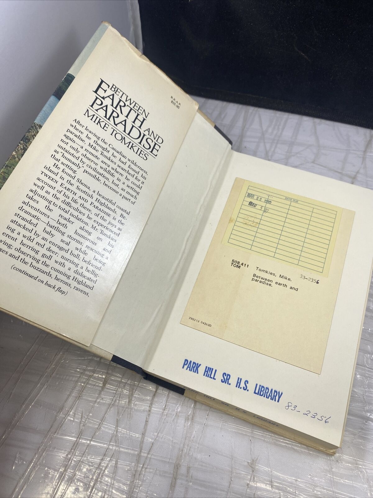 Between Earth and Paradise Mike Tomkies c1981 Rare Vintage Travel Nature Book