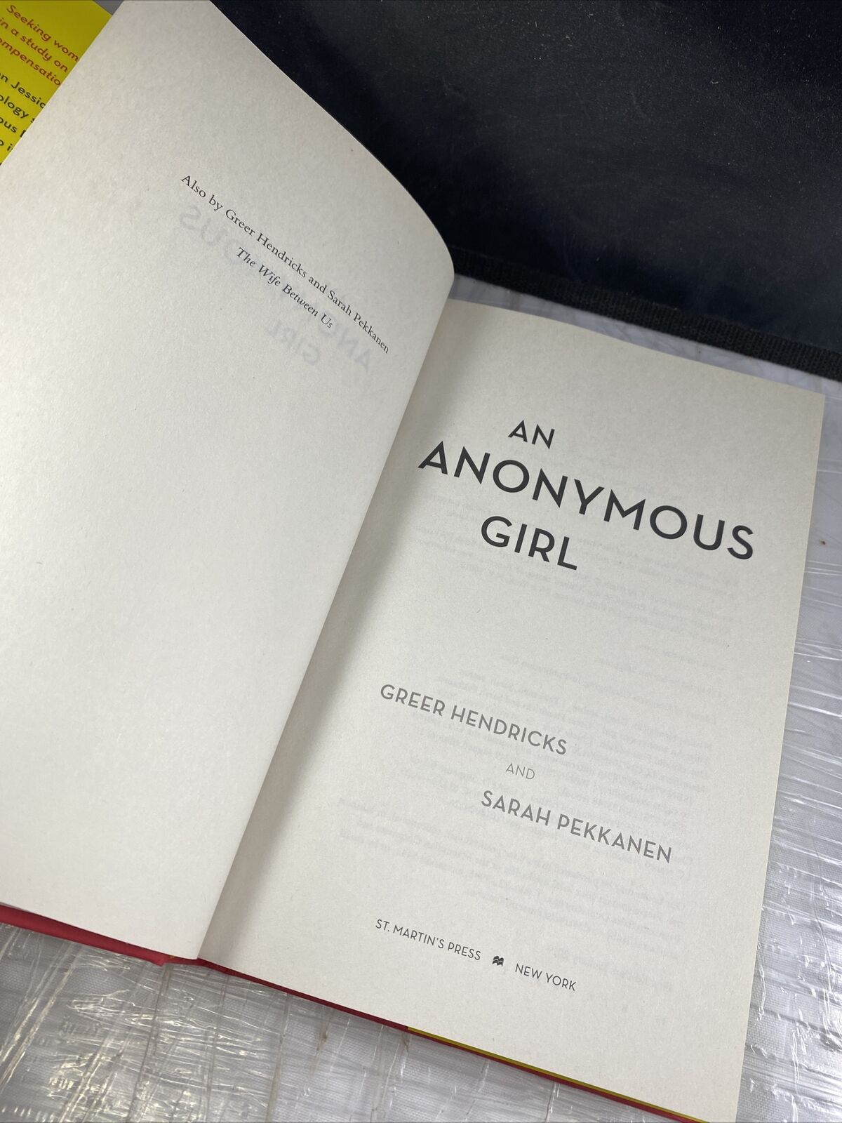 An Anonymous Girl by Greer Hendricks & Sarah Pekkanen (2019) SIGNED x 2 1st/1st