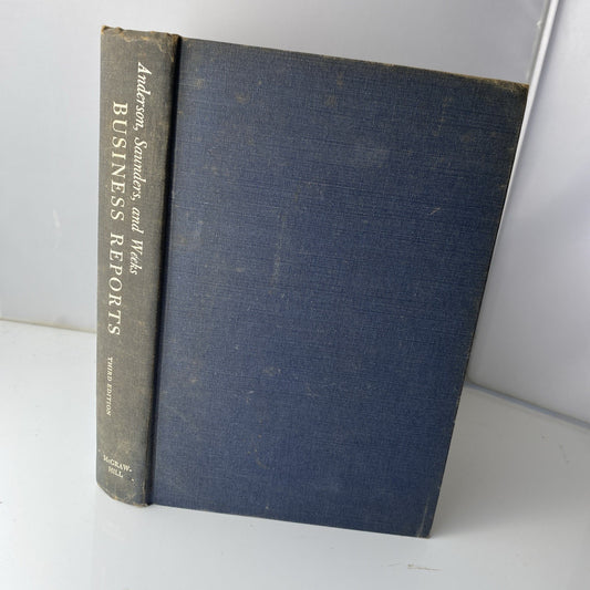 Rare Textbook Business Reports by Alta Gwinn Saunders & Chester Reed Anderson