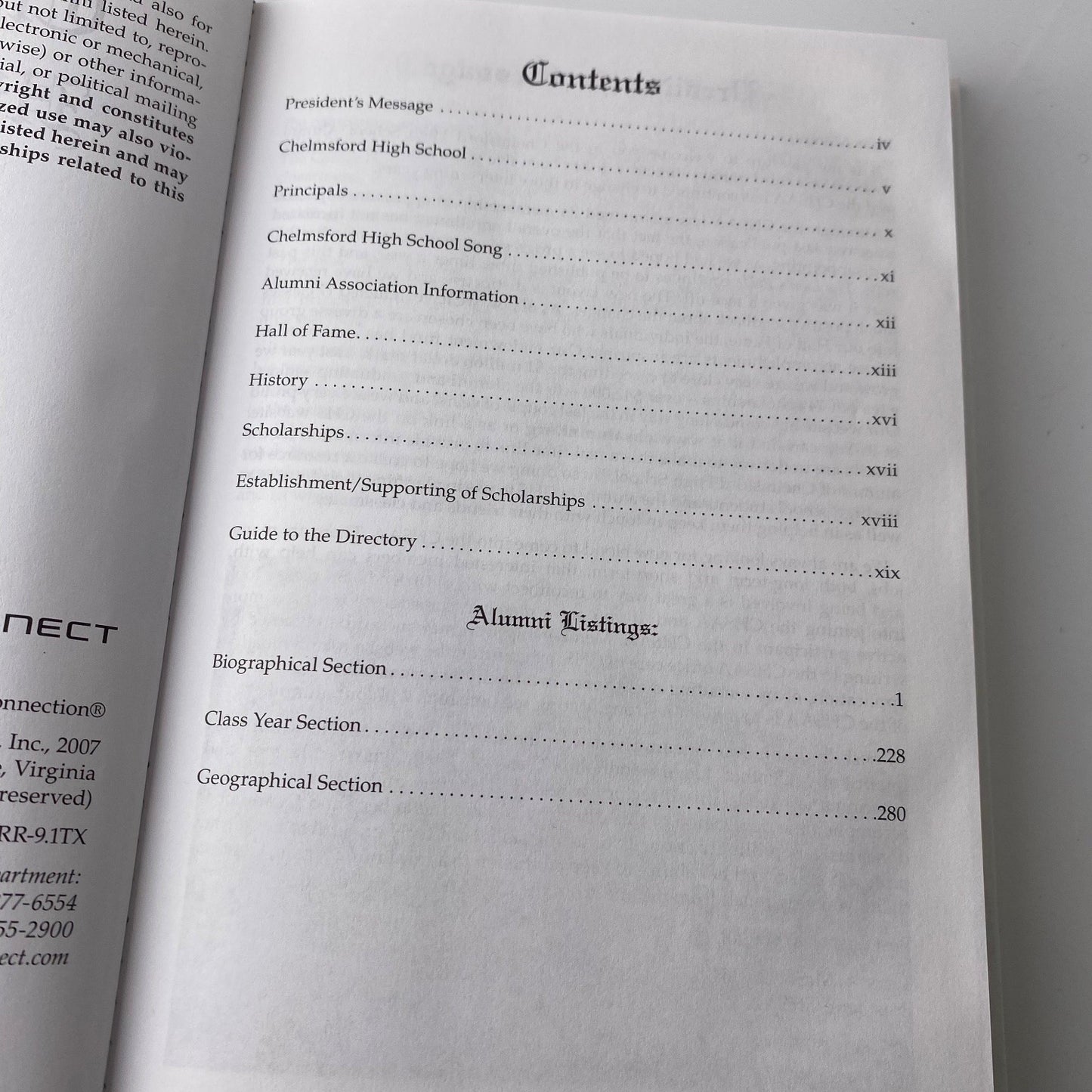 Chelmsford High School Alumni Directory 2007 Yearbook Hardcover