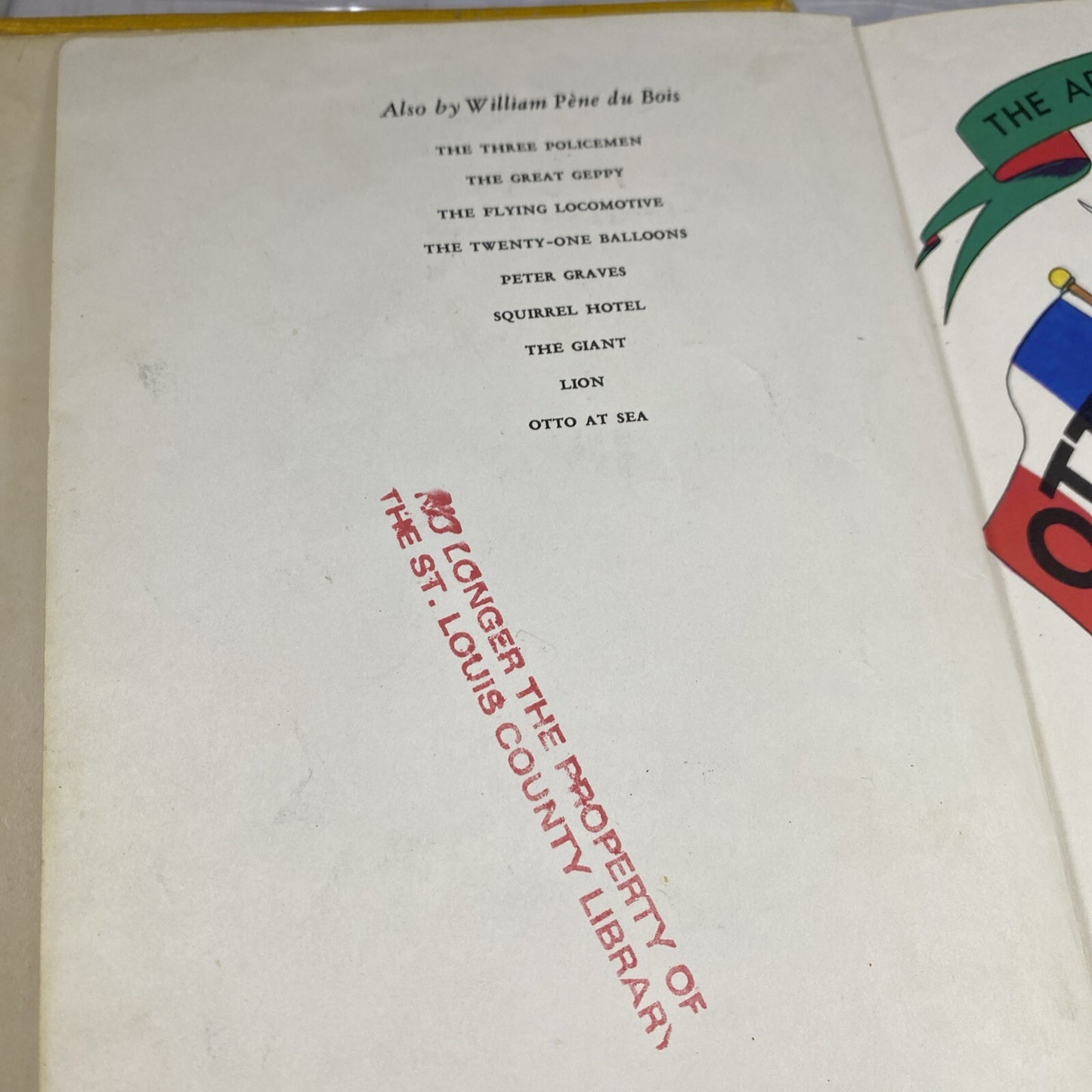 Otto In Texas William Pene Du Bois Vintage 50s EX LIBRARY REBOUND RARE KIDS Book