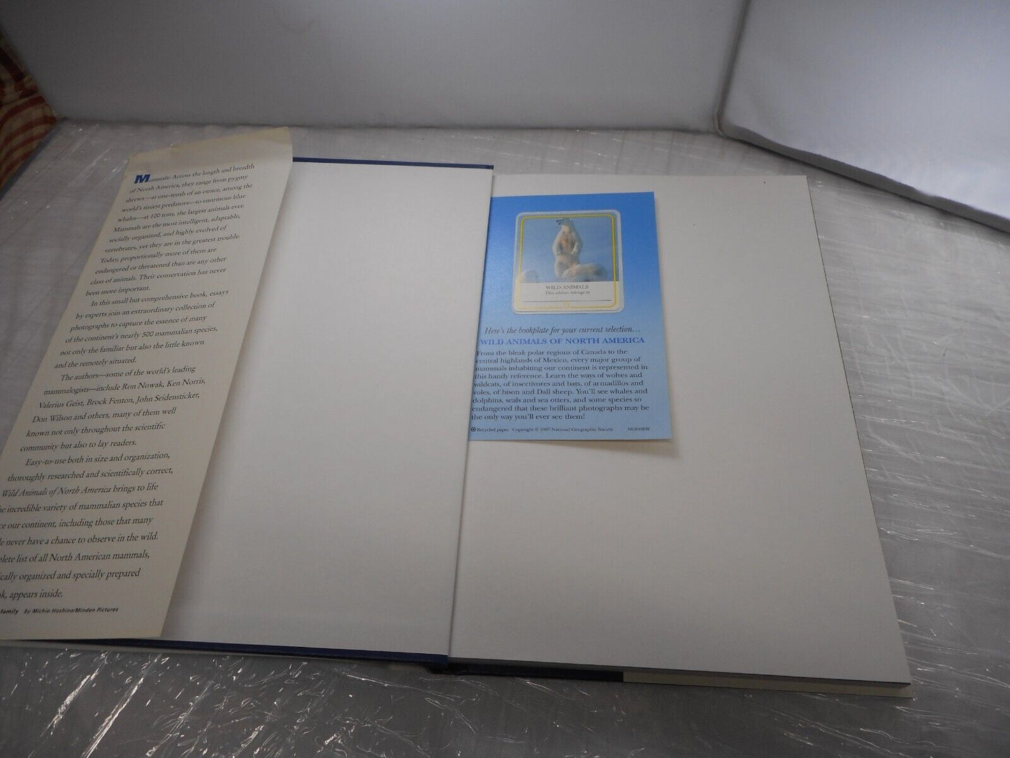 (With Bookplate) National Geographic Wild Animals of North America Hardback 1998