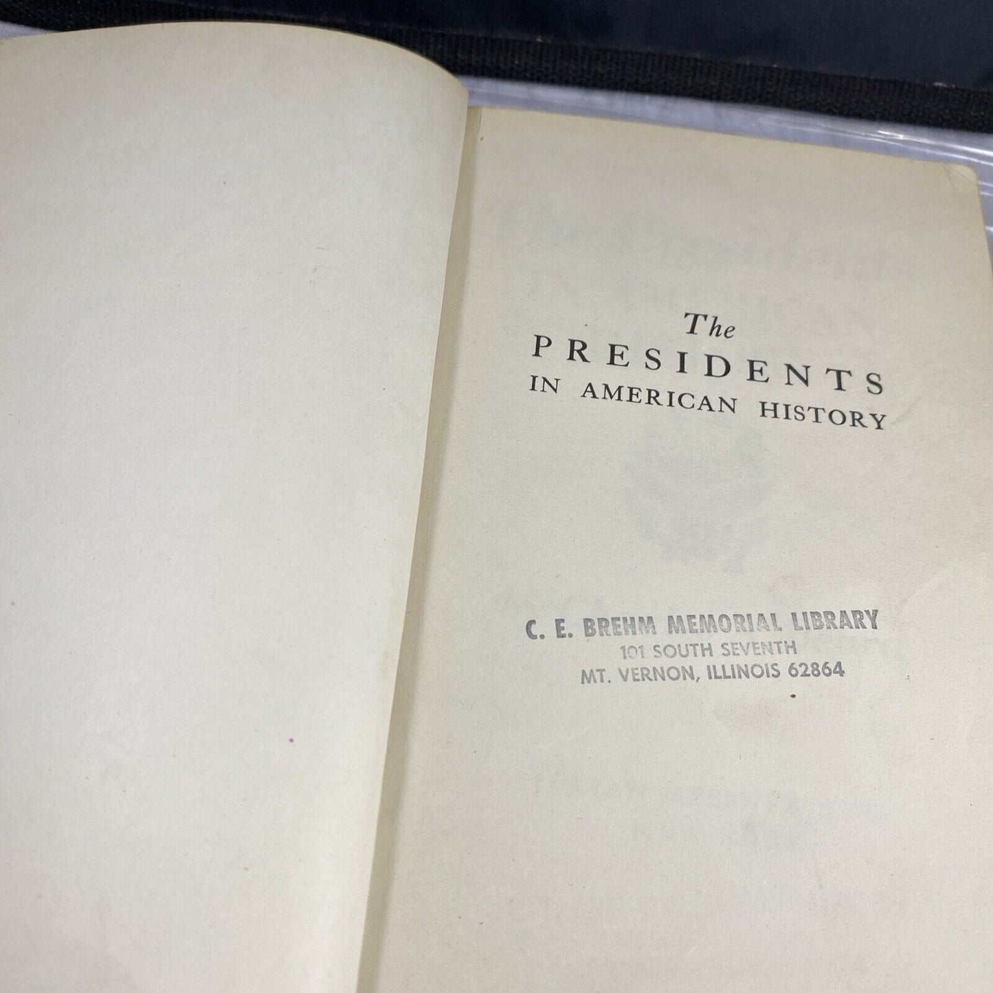 " The Presidents in American History" Vintage Green Rebind 40s Vernon IL Ex LIB