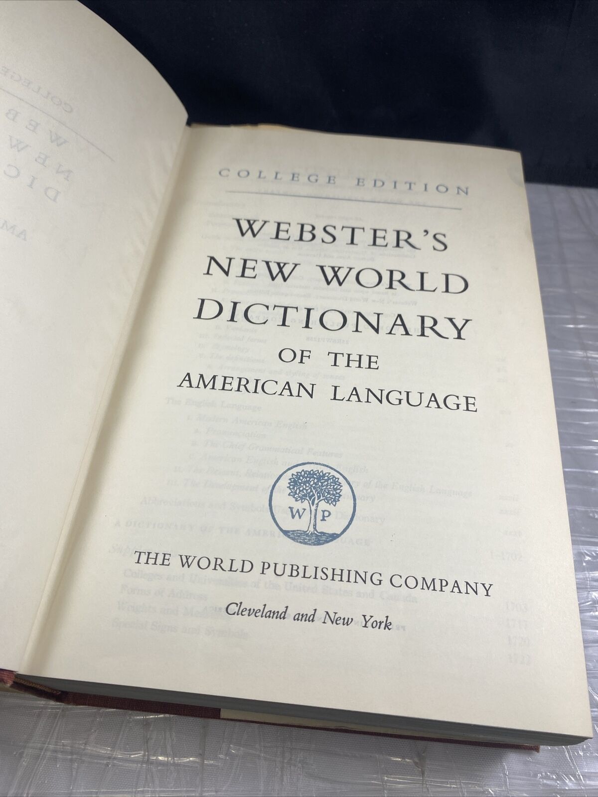 Webster's New World Dictionary Of The American Language College Edition 1958 50s