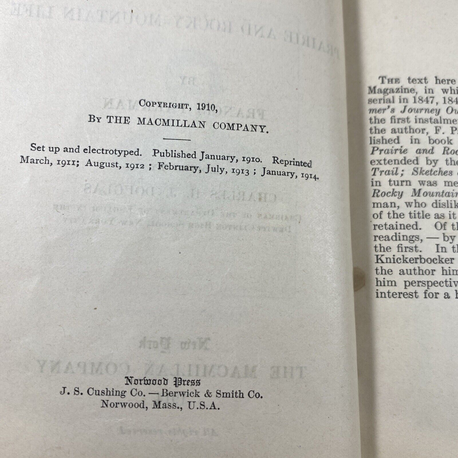 The Oregon Trail Sketches Of American Life 1914 Francis Parkman Rare Print