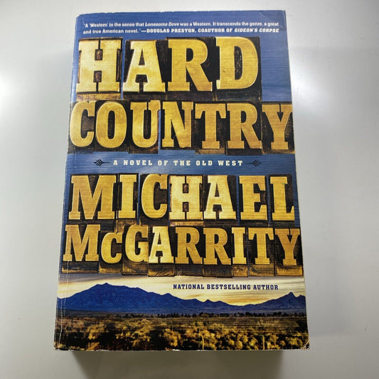 Hard Country Paperback Michael McGarrity Good No Marks Fiction Novel