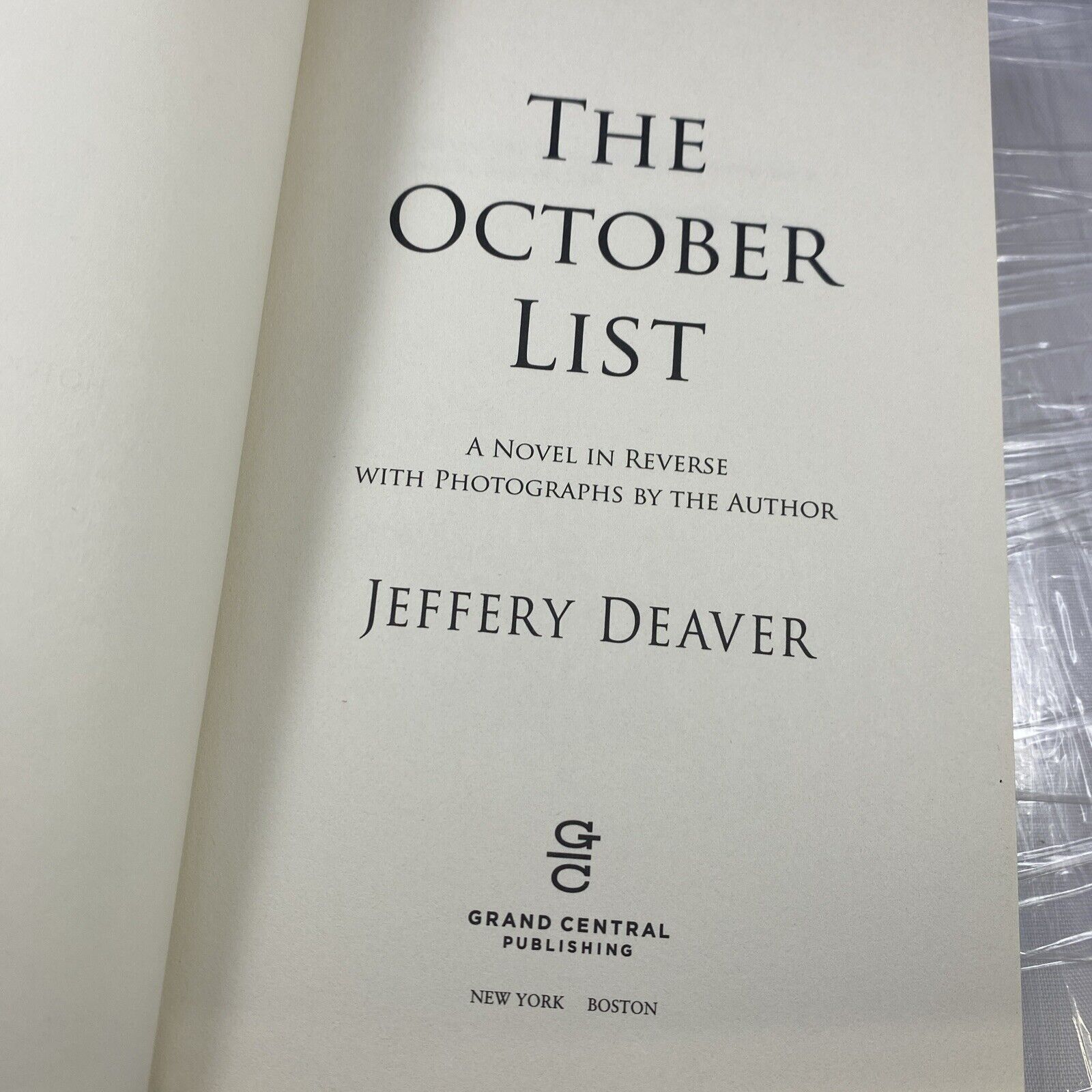 The October List by Deaver, Jeffery Book Club Edition. Very Good Mystery Thrill