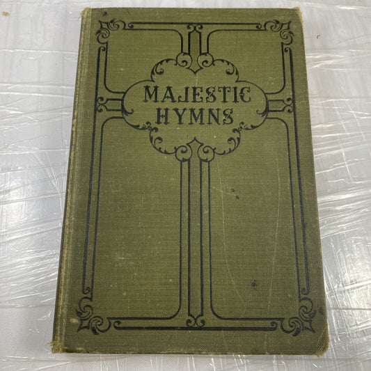 MAJESTIC HYMNS Hardcover 1930 Antique Vintage Hymnal American Christian Songbook