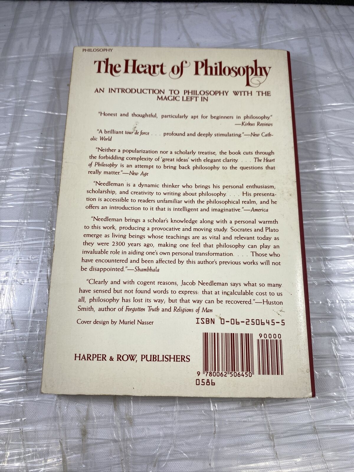 The Heart of Philosophy Hardcover Jacob Needleman Rare Self Help Paperback