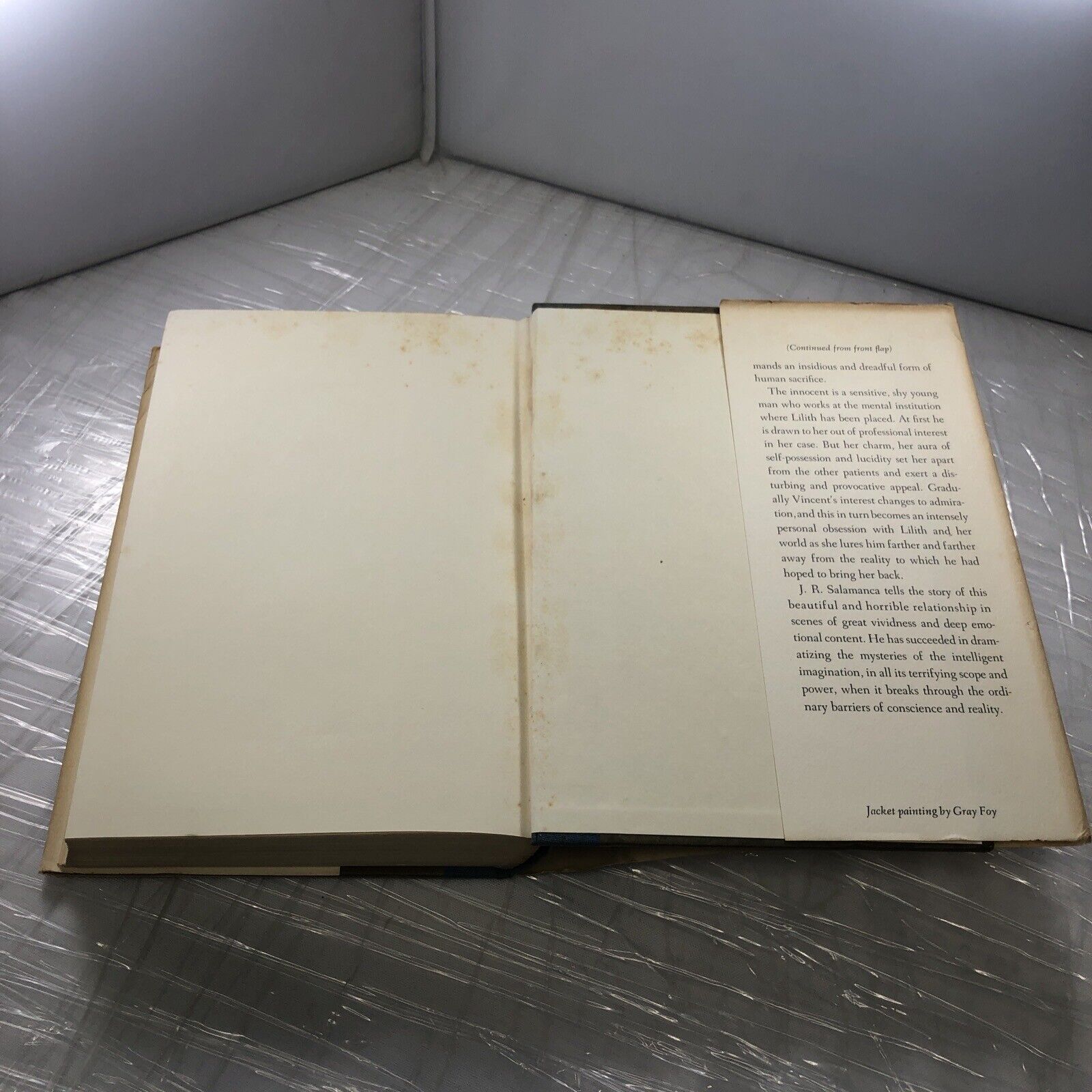 Lilith (1st Ed, 1st Print, 1961) by J.R Salamanca Vintage Hardcover Dust Jacket