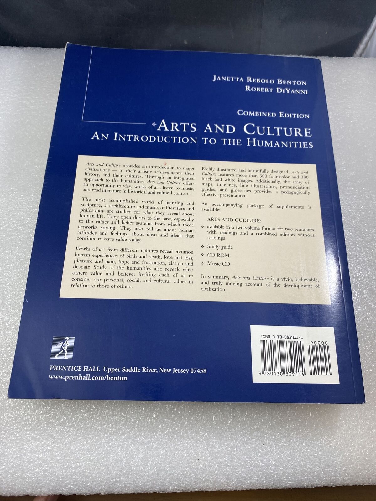 ARTS & CULTURE An Introduction to Humanities 1999 Prentice Hall Combined Edition