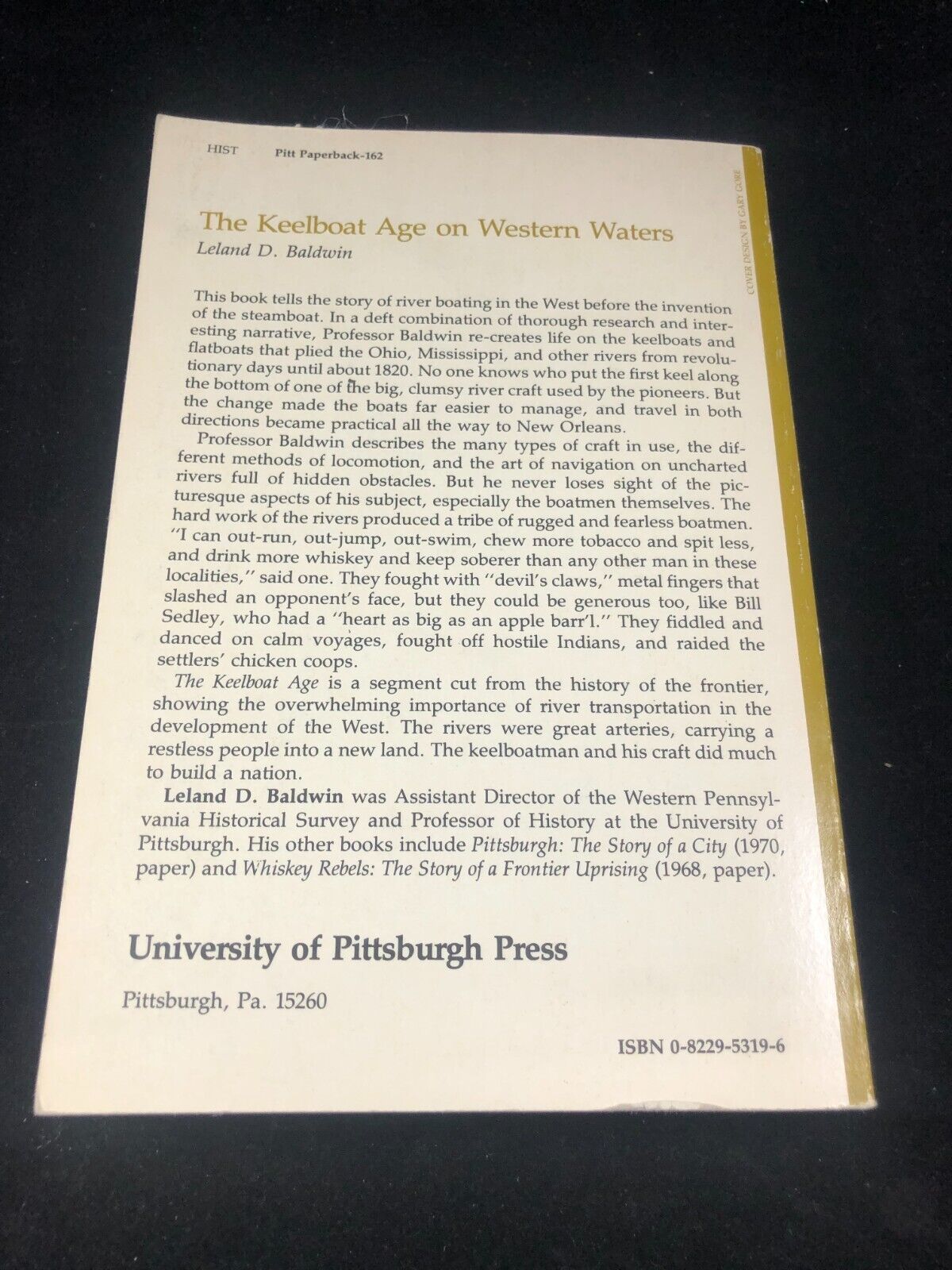 The Keelboat Age on Western Waters by Leland D Baldwin: Used PPBK Reprint