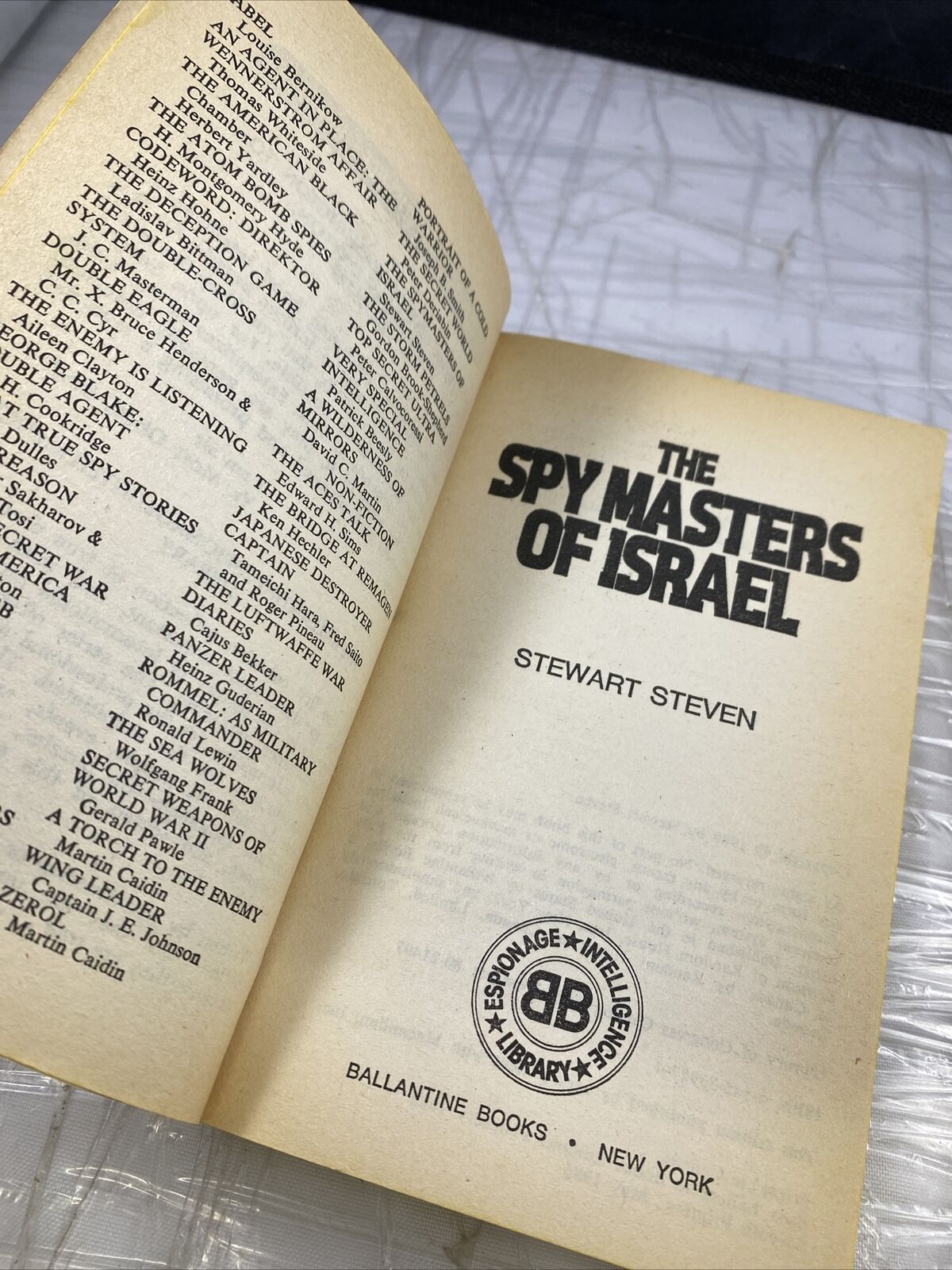 Spymaster's of Israel, Steven Stewart Vintage Paperback History Of Espionage