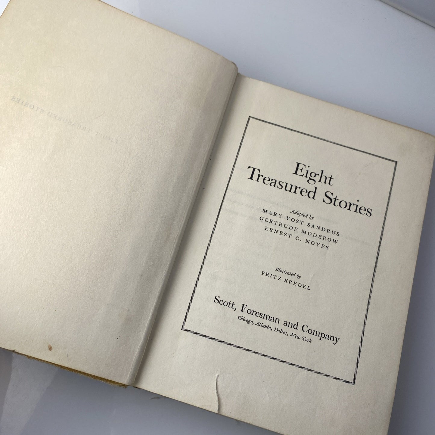 50s Literature Eight Treasured Stories Mary Yost Sandrus Hardcover, 1950 Ex-Lib